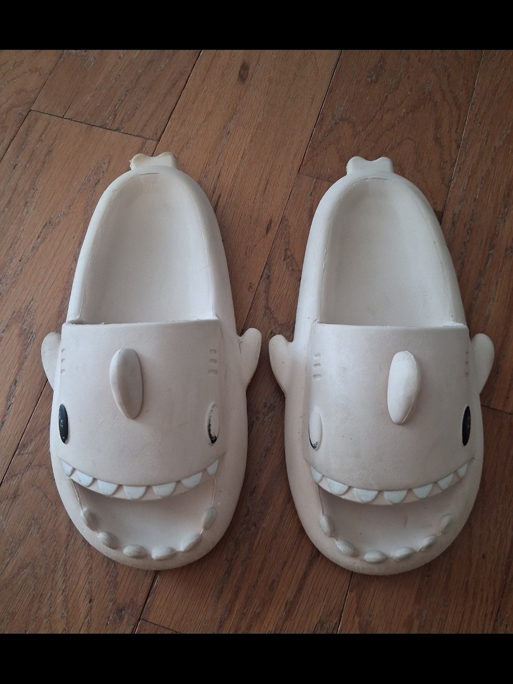 Cute Shark Slip-On Shoes in Off-White